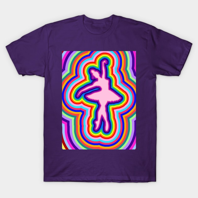 Echo of the Rainbow Ballerina Dance Aura T-Shirt by Art by Deborah Camp